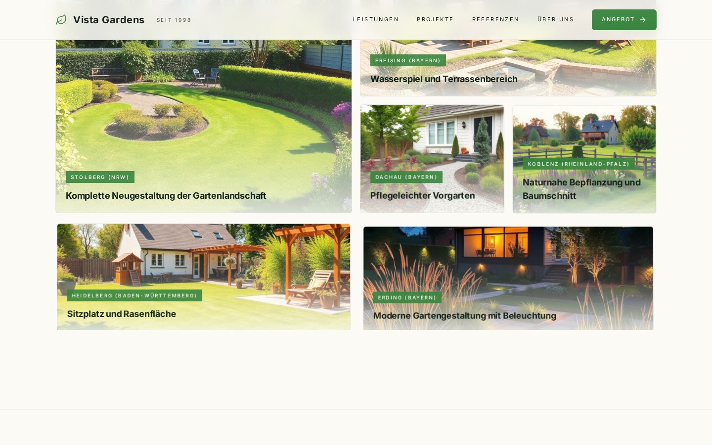Referenzwebsite Garten- & Landschaftsbau aus Köln – Screenshot 3